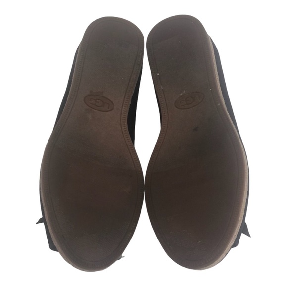 UGG Australia Women Black Marleigh Canvas Flat shoes US 7.5 Peep Toe Espadrille - Picture 3 of 4